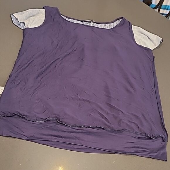 Baishenggt sz XL sleeveless tank with print fabric over-blouse - Picture 11 of 11